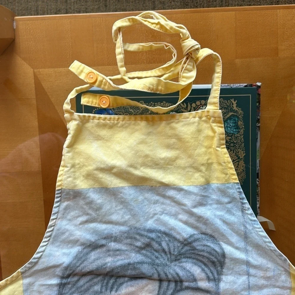Vintage PABLO PICASSO MARIGOLD Ent. Apron rare yellow authorized by Heirs 1983